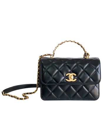 Chanel Mini Flap Bag With Top Handle AS3886 Black